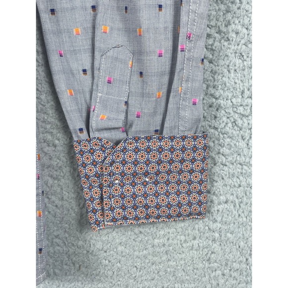 Tallia Men's Pattern Dress Shirt Casual Button Up Size S 14 1/2 - Picture 8 of 9